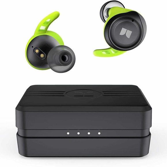 NEW Monster Champion Wireless Bluetooth Earbuds Green Black Waterproof 100hr - Picture 1 of 3